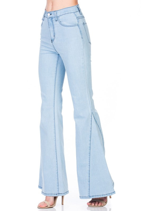 High Waist Denim flare Wide Leg bell bottom jeans