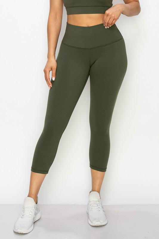 Yelete Buttery Soft Capri Activewear Leggings in 8 Colors