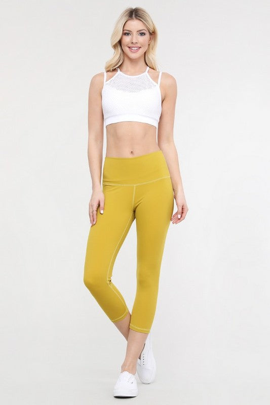 Yelete Buttery Soft Capri Activewear Leggings in 8 Colors