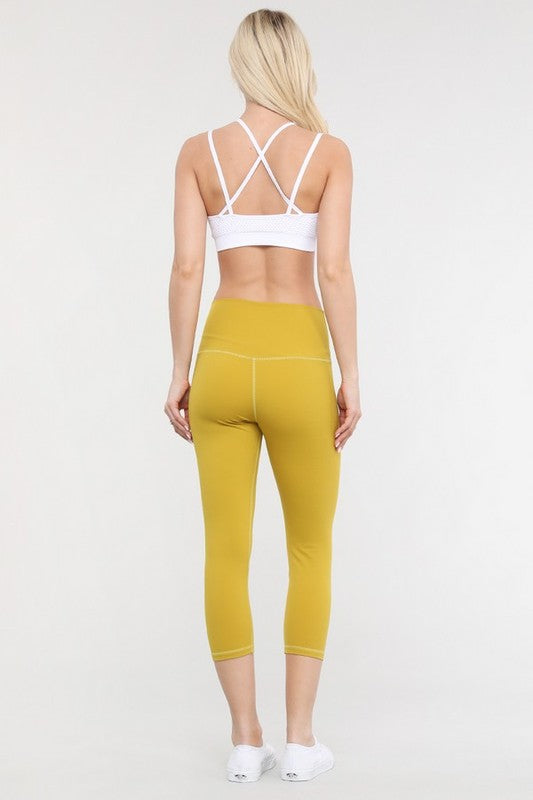 Yelete Buttery Soft Capri Activewear Leggings in 8 Colors