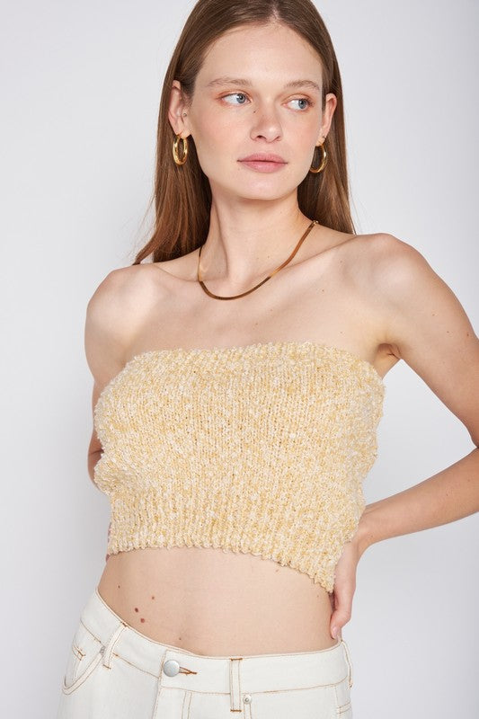 EMORY PARK ELASTIC WAISTBAND TEXTURED TUBE TOP IN 2 COLORS