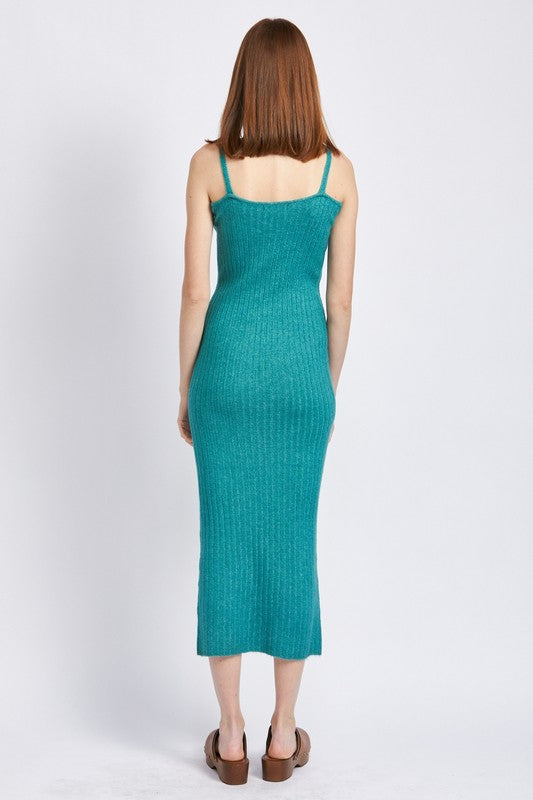 Emory Park Bodycon Ribbed Cami Midi Dress