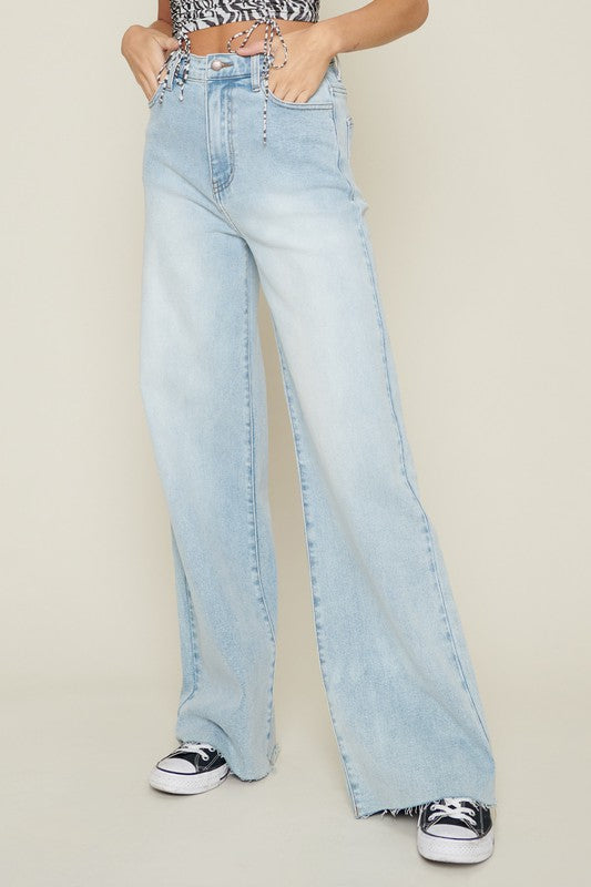 High-Waisted Wide Leg Jeans