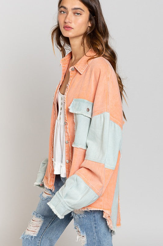 POL Oversized Colorblock Jacket