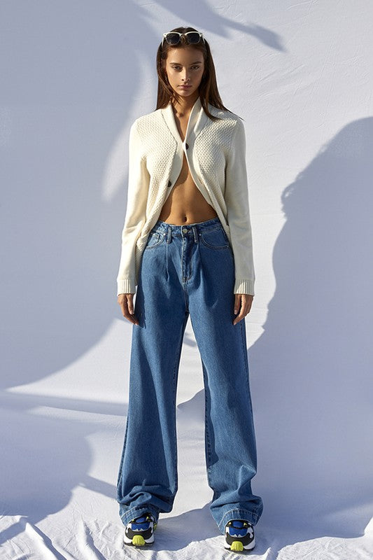 Insane Gene Baggy Wide Leg Jeans in Medium Wash