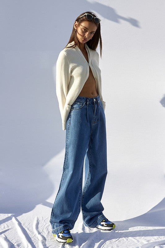 Insane Gene Baggy Wide Leg Jeans in Medium Wash