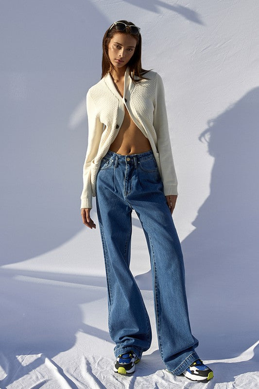 Insane Gene Baggy Wide Leg Jeans in Medium Wash