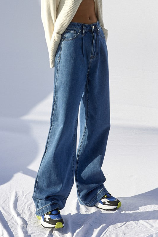 Insane Gene Baggy Wide Leg Jeans in Medium Wash