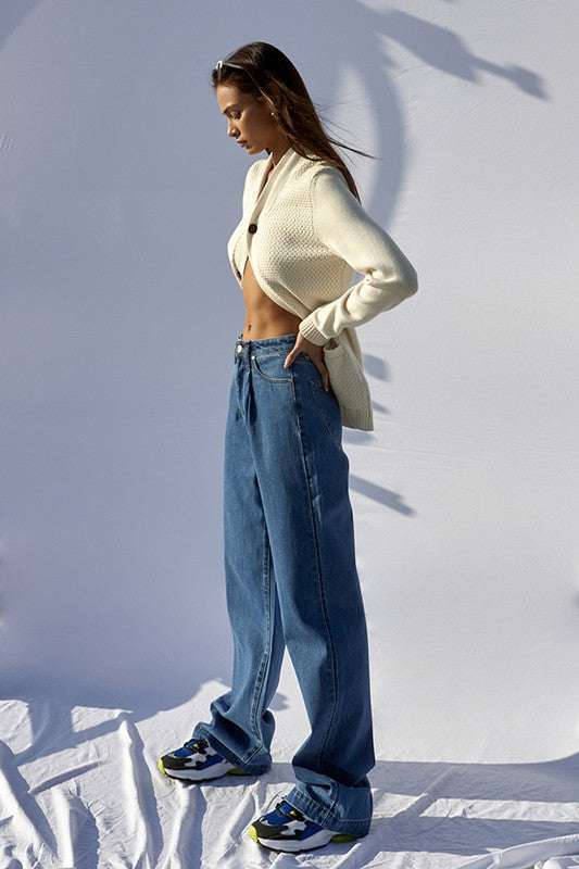 Insane Gene Baggy Wide Leg Jeans in Medium Wash