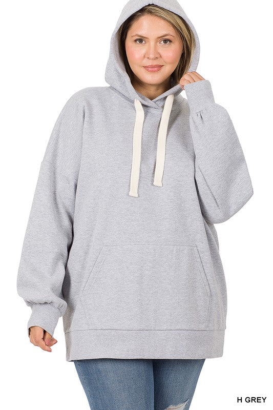 Zenana Plus Oversized Hoodie Sweatshirt in 4 Colors