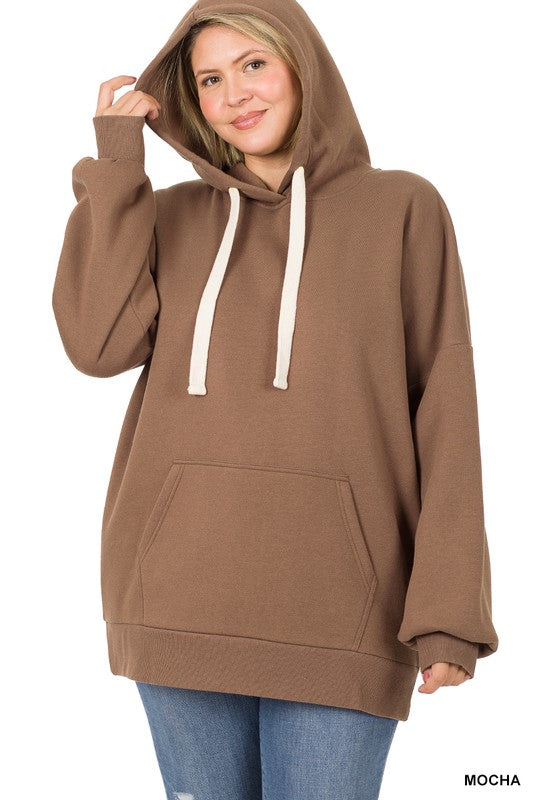 Zenana Plus Oversized Hoodie Sweatshirt in 4 Colors