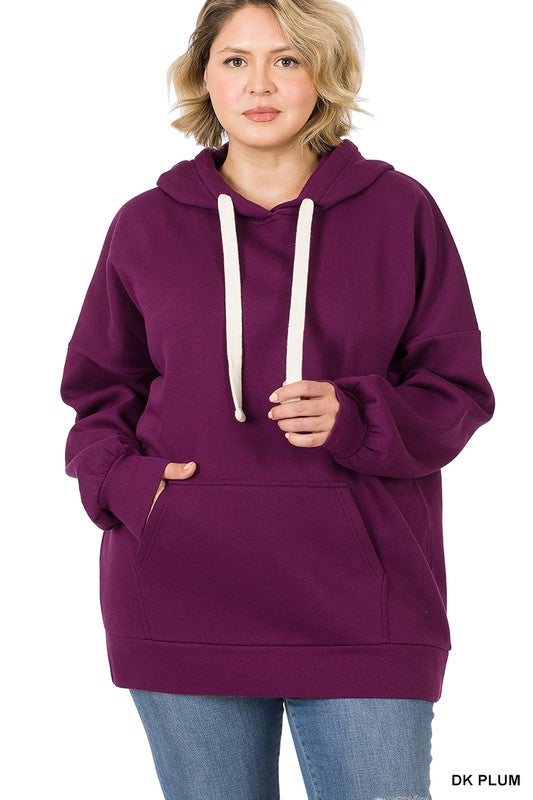 Zenana Plus Oversized Hoodie Sweatshirt in 4 Colors