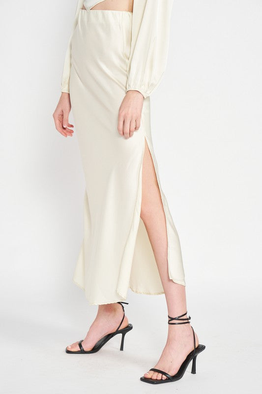 Emory Park Full Side Slit Maxi Skirt