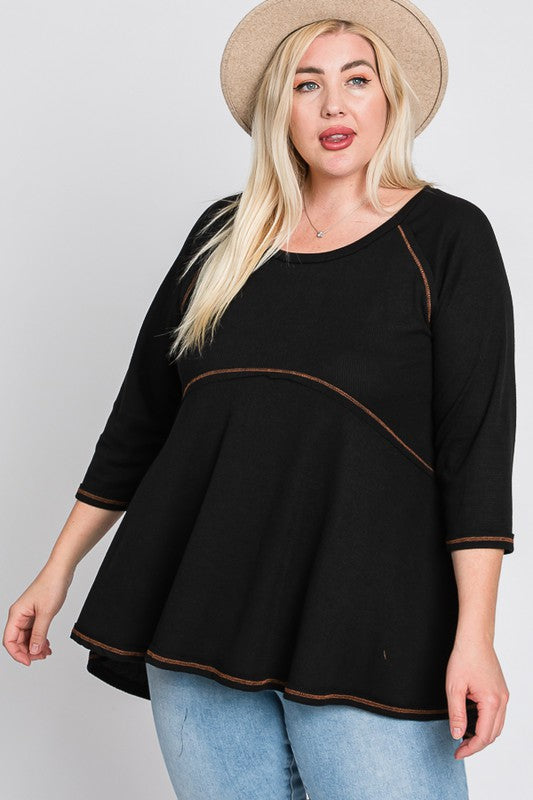 Jade By Jane Plus Size Tunic Top in 2 Colors