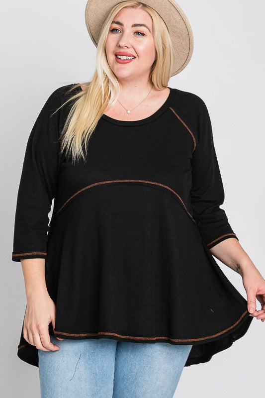 Jade By Jane Plus Size Tunic Top in 2 Colors