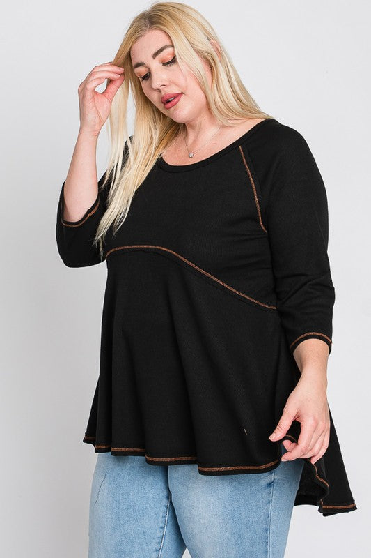 Jade By Jane Plus Size Tunic Top in 2 Colors