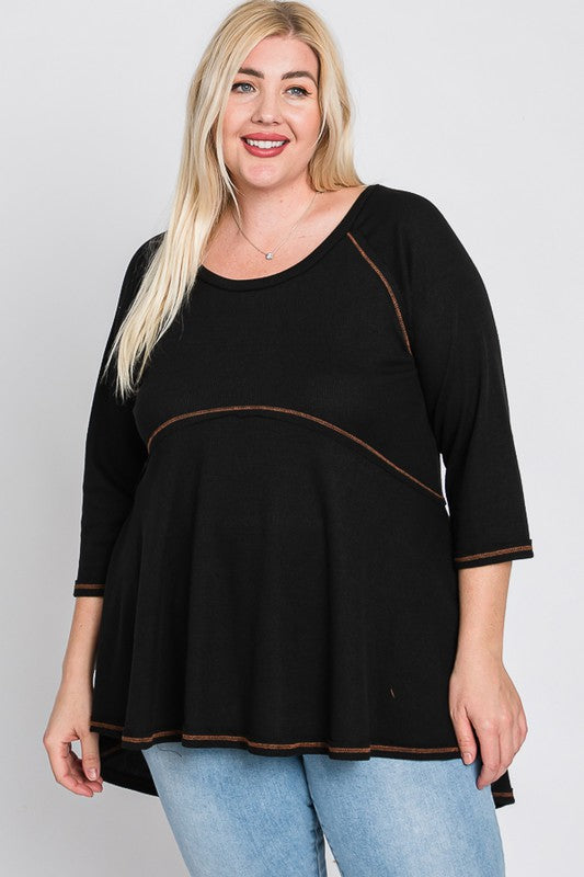 Jade By Jane Plus Size Tunic Top in 2 Colors