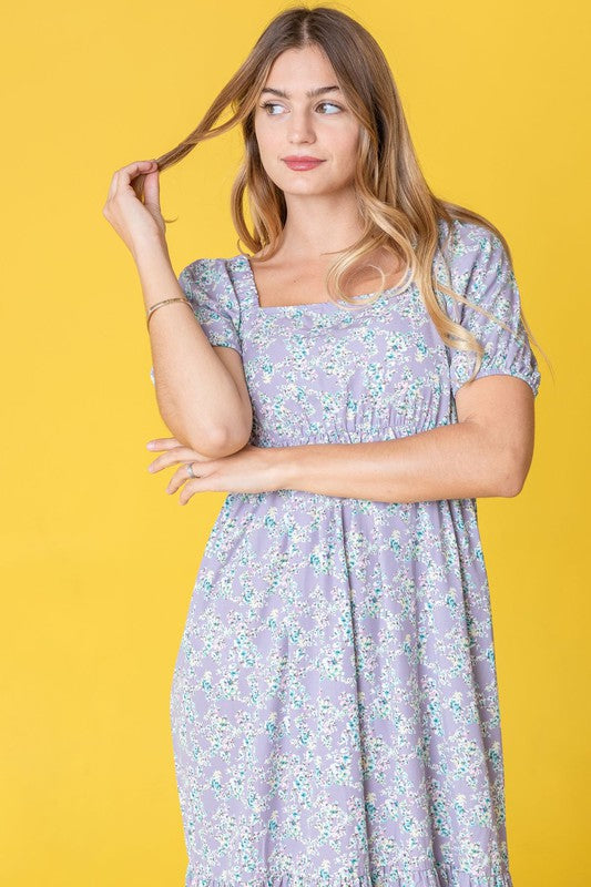 Ditsy Floral Square Neck Sundress