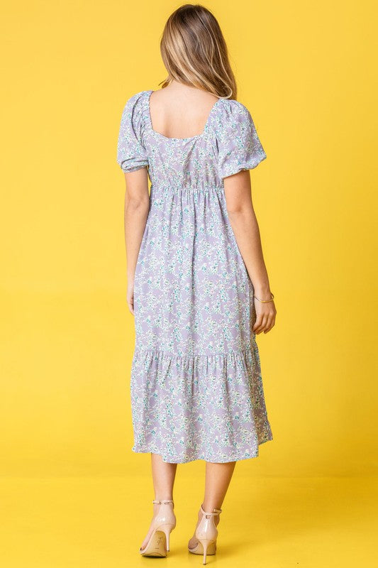 Ditsy Floral Square Neck Sundress