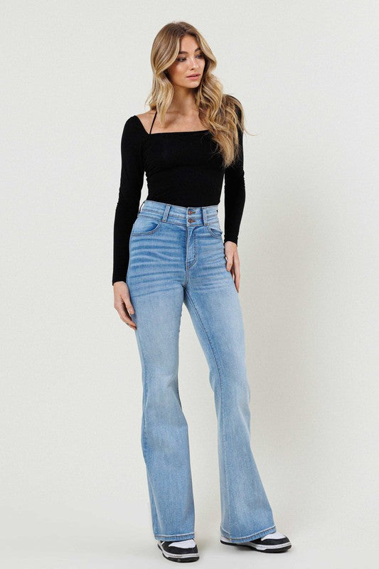 High-Waisted Flare Jeans