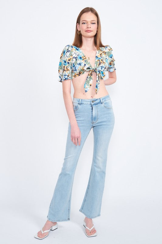 EMORY PARK HIGH WAISTED WIDE LEG DENIM JEANS