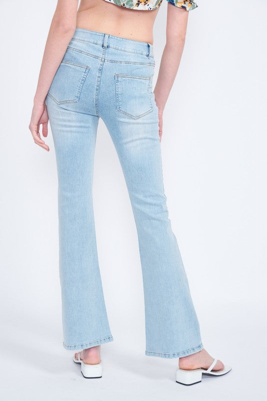 EMORY PARK HIGH WAISTED WIDE LEG DENIM JEANS