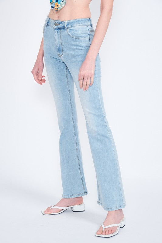 EMORY PARK HIGH WAISTED WIDE LEG DENIM JEANS