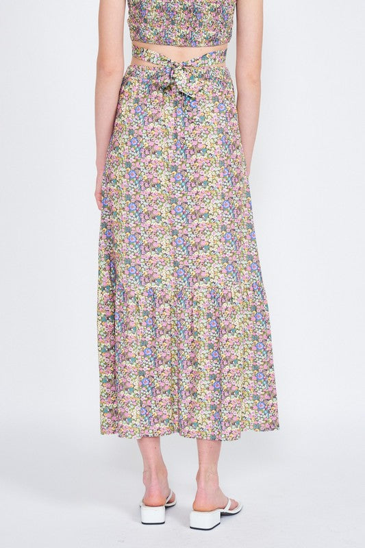 EMORY PARK BUTTON UP FLORAL MAXI SKIRT