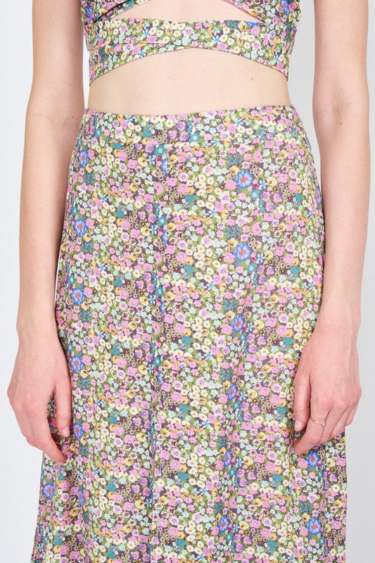 EMORY PARK BUTTON UP FLORAL MAXI SKIRT