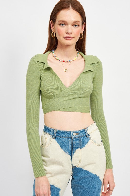 EMORY PARK LONG SLEEVE CROPPED TOP