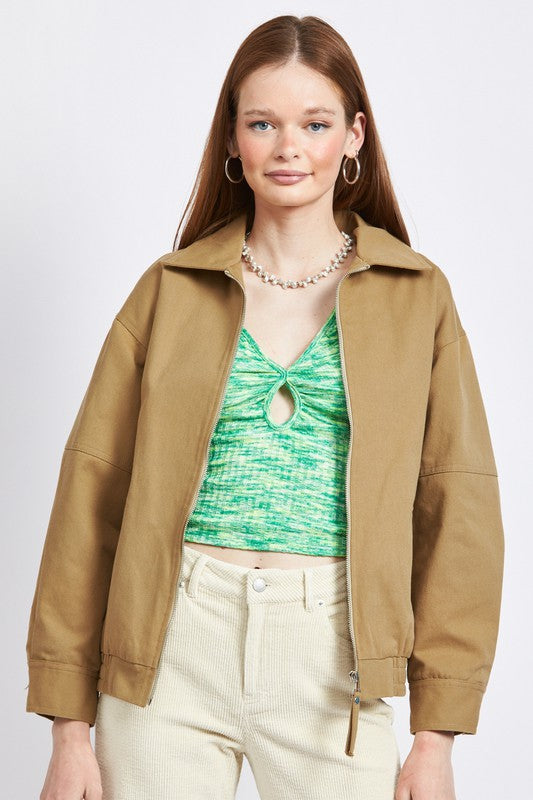 EMORY PARK COTTON OVERSIZED BOMBER JACKET