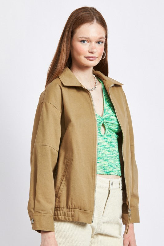 EMORY PARK COTTON OVERSIZED BOMBER JACKET