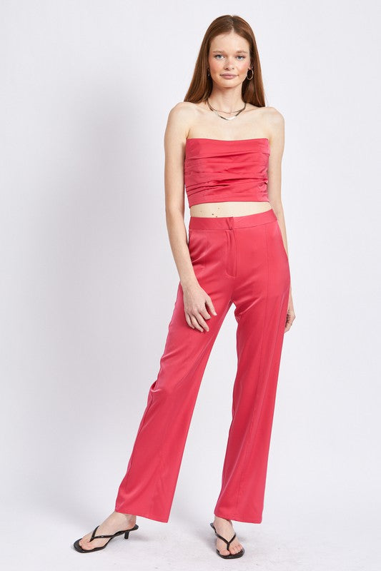 Emory Park Ruched Tube Top in 2 Colors