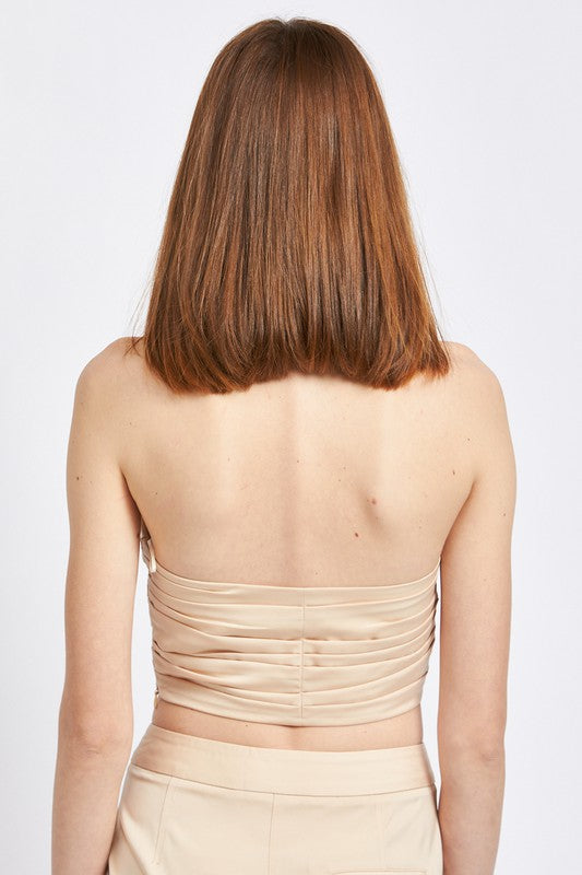 Emory Park Ruched Tube Top in 2 Colors