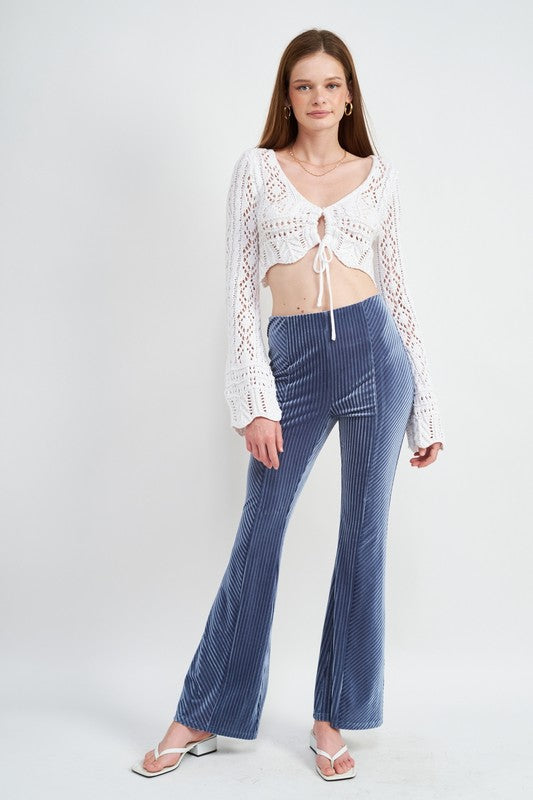 EMORY PARK HIGH RISE KNIT FLARED PANTS