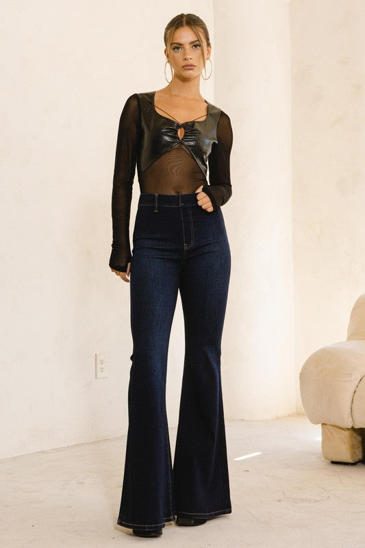 High Waisted Flare Jean