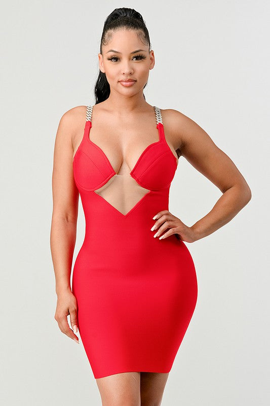 ATHINA HOLIDAY BANDAGE DRESS