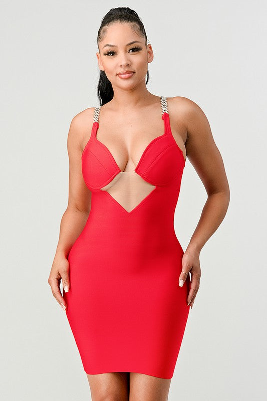 ATHINA HOLIDAY BANDAGE DRESS