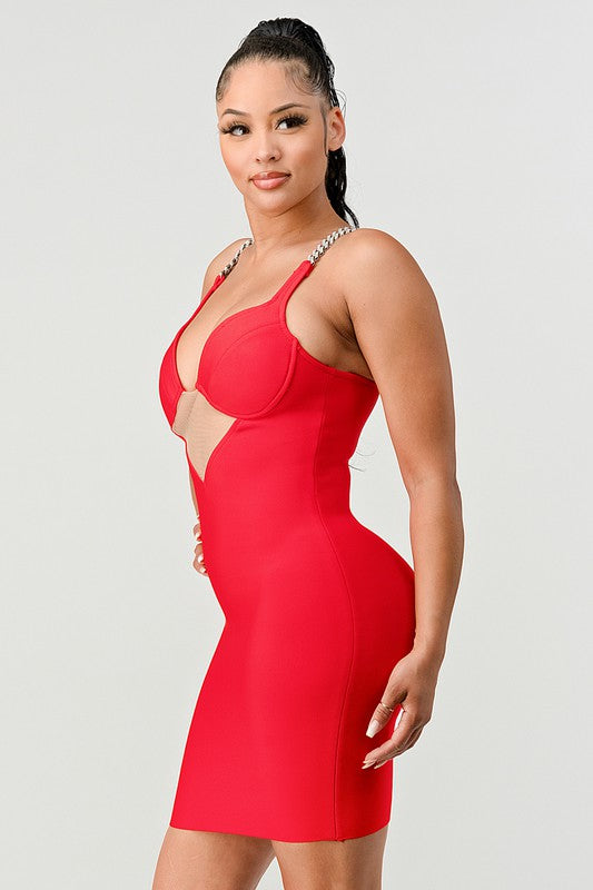 ATHINA HOLIDAY BANDAGE DRESS