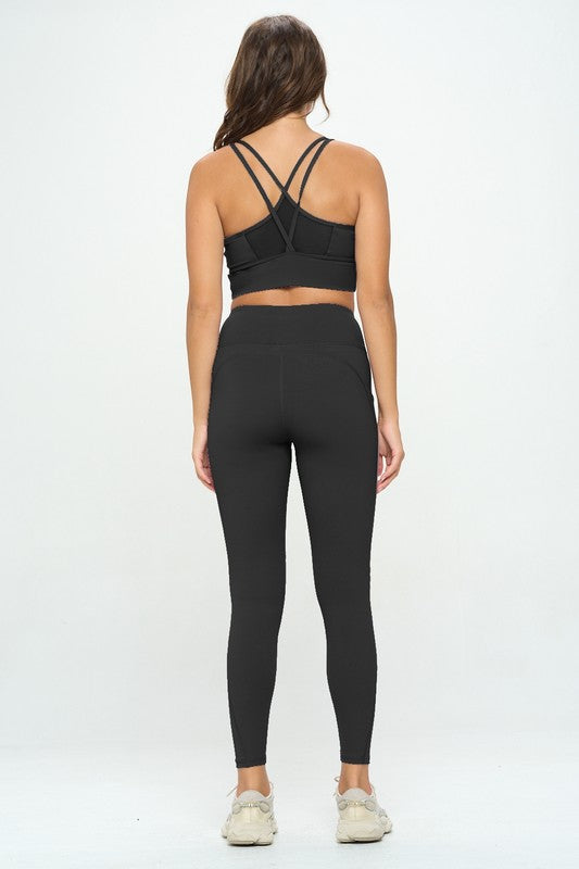 OTOS Active Two Piece Tank and Leggings Set in 3 Colors