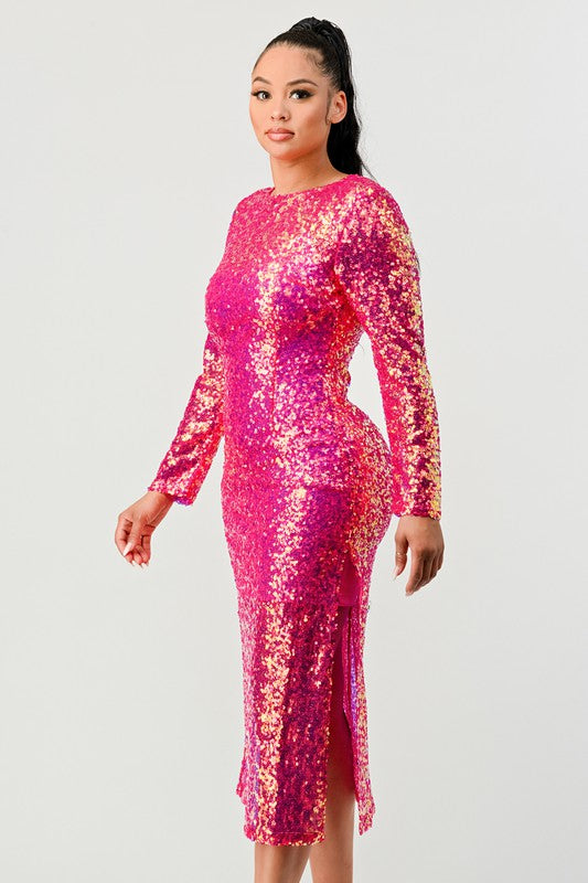 ATHINA SEQUIN GLAMOUR MAXI DRESS