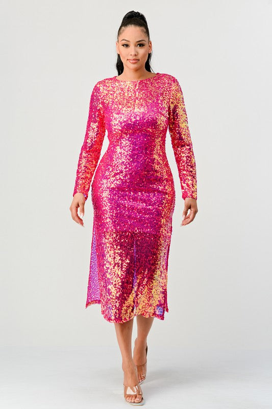 ATHINA SEQUIN GLAMOUR MAXI DRESS