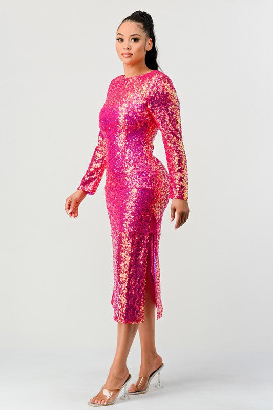 ATHINA SEQUIN GLAMOUR MAXI DRESS