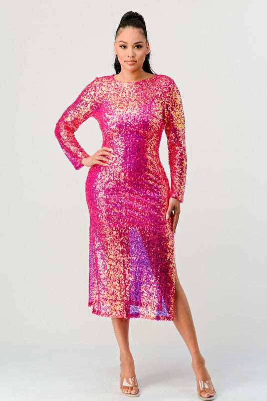 ATHINA SEQUIN GLAMOUR MAXI DRESS