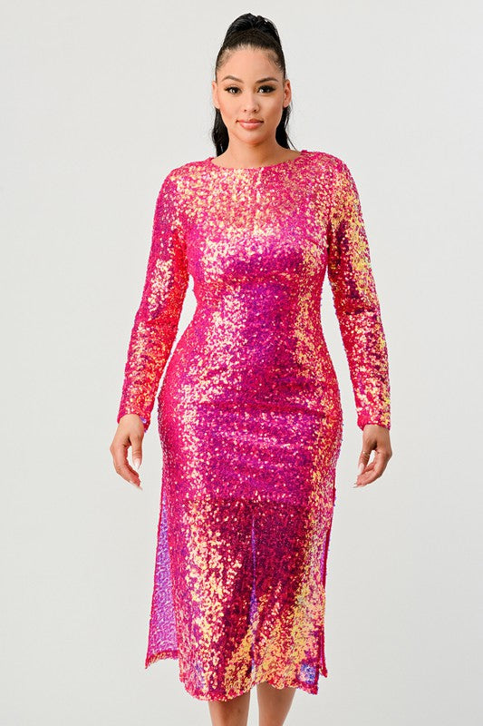 ATHINA SEQUIN GLAMOUR MAXI DRESS