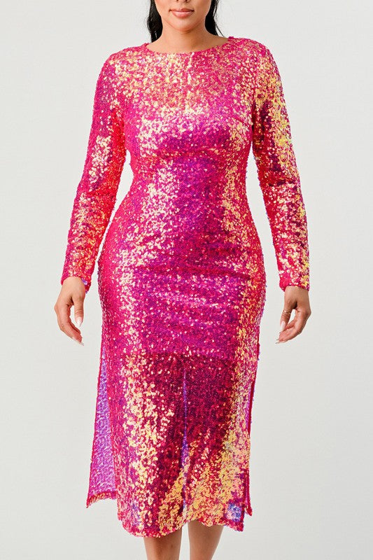 ATHINA SEQUIN GLAMOUR MAXI DRESS