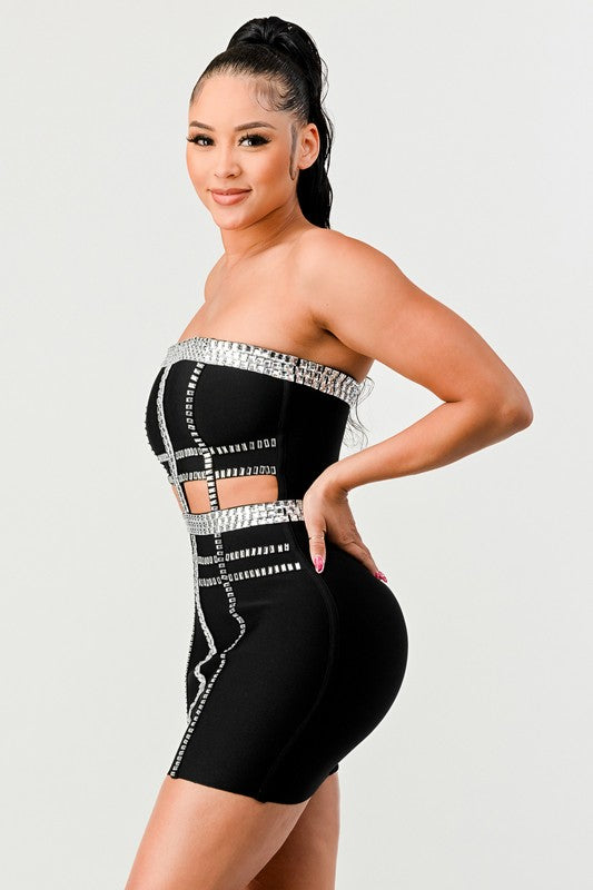 Athina Holiday Connect the Beads Tube Bandage Dress