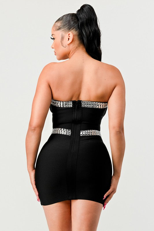 Athina Holiday Connect the Beads Tube Bandage Dress