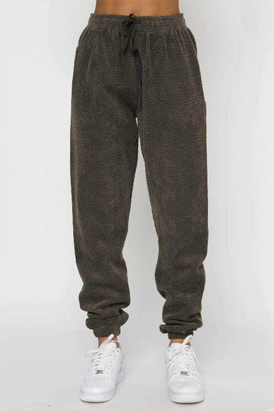 BY CLAUDE TWO PIECE CORDUROY SWEATSHIRT & JOGGERS LOUNGE SET