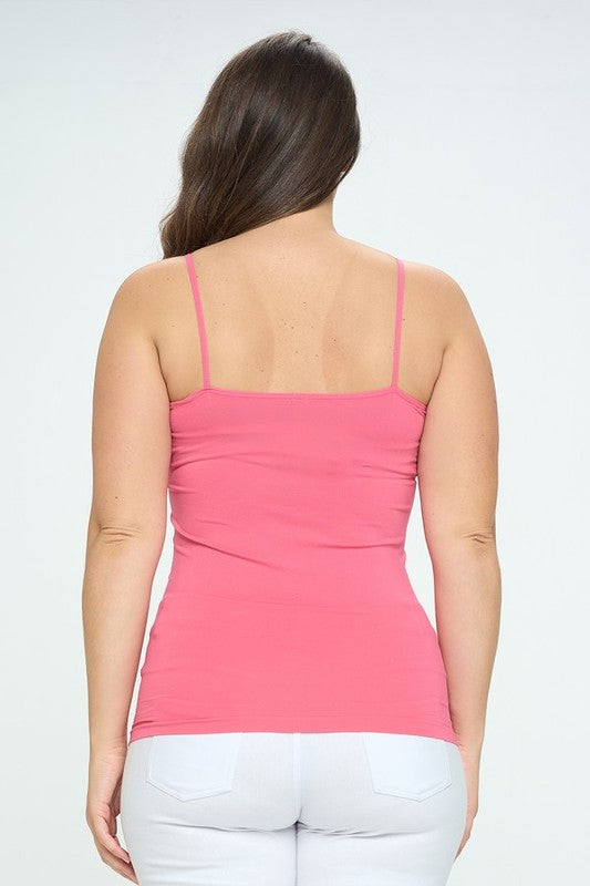 Yelete Active Plus Size One Size Seamless Spaghetti Strap Cami Tank Top in 8 Colors